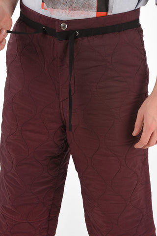 wide leg COMBAT quilted pants