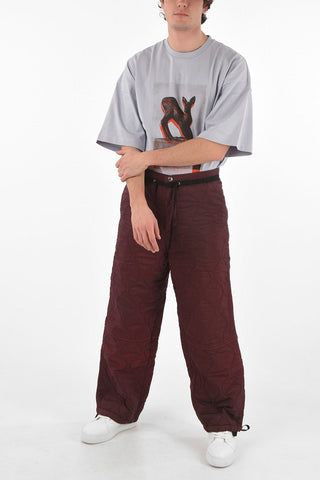 wide leg COMBAT quilted pants
