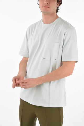 Crew Neck Cotton T-Shirt with Breast-pocket