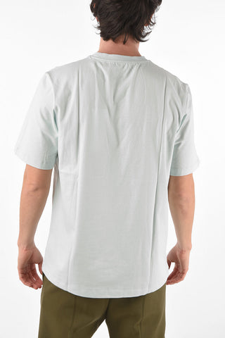 Crew Neck Cotton T-Shirt with Breast-pocket