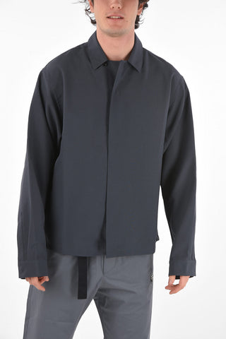 back silk detail SYSTEM overshirt