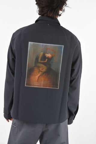 back silk detail SYSTEM overshirt