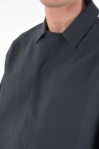 back silk detail SYSTEM overshirt