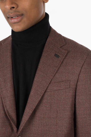 2 Buttons ACADEMY SOFT Blazer with Leather Details