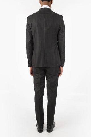 CC COLLECTION Pinstriped RESET Double Breasted Suit