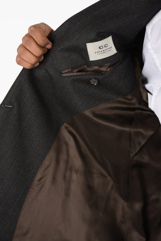 CC COLLECTION Pinstriped RESET Double Breasted Suit