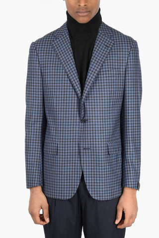 Blazer Gingham GATE Monopetto in Lana Vergine