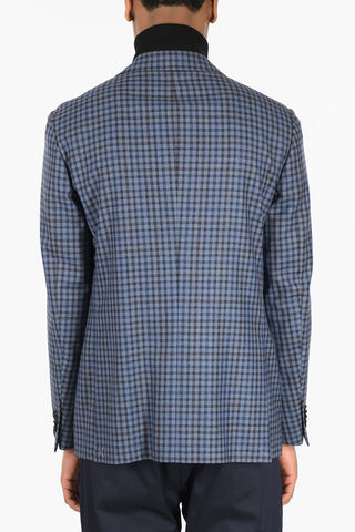 Blazer Gingham GATE Monopetto in Lana Vergine