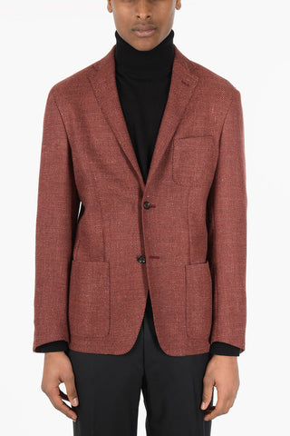 ID Unlined Hopsack Wool Blend Blazer