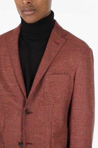 ID Unlined Hopsack Wool Blend Blazer