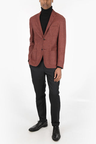 ID Unlined Hopsack Wool Blend Blazer