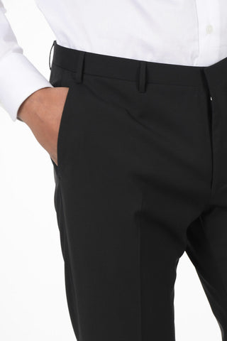 CC COLLECTION stretch virgin wool RESET cuffed hem trousers