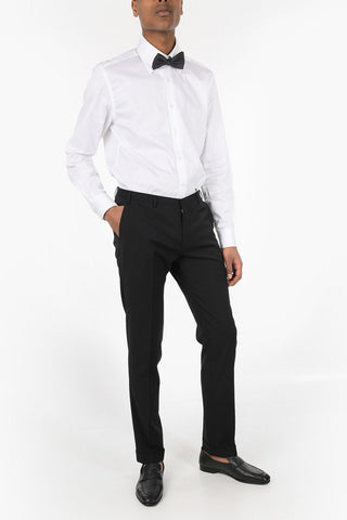 CC COLLECTION stretch virgin wool RESET cuffed hem trousers