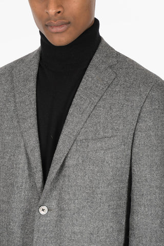 Unlined Alpaca Blend Blazer with Patch Pockets