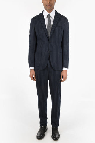 CC COLLECTION Pinstriped RESET Suit with Patch Pocket