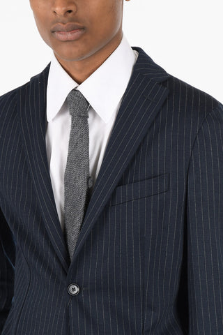 CC COLLECTION Pinstriped RESET Suit with Patch Pocket