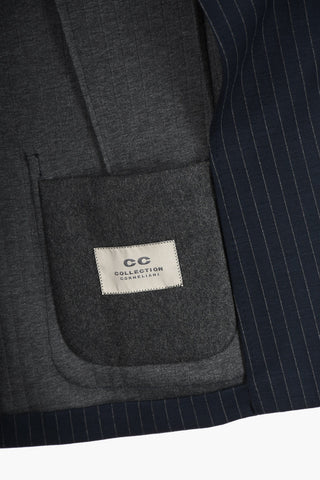 CC COLLECTION Pinstriped RESET Suit with Patch Pocket