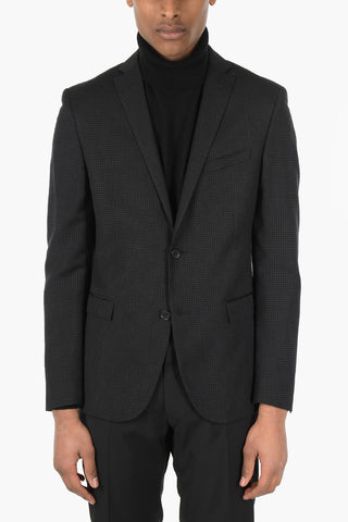 CC COLLECTION Pin Check RESET Blazer with Flap Pockets