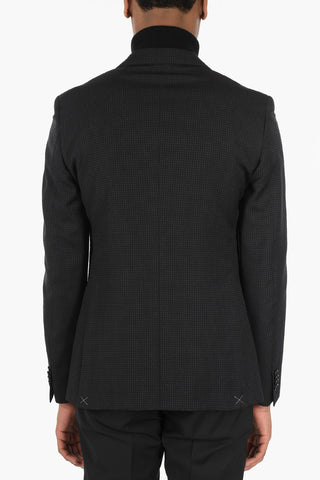 CC COLLECTION Pin Check RESET Blazer with Flap Pockets