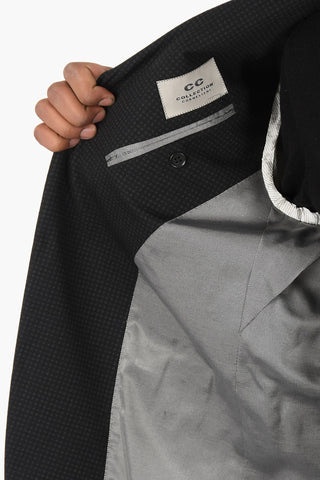 CC COLLECTION Pin Check RESET Blazer with Flap Pockets