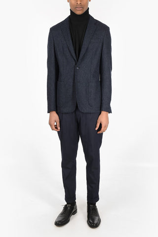ID Unlined Wool Blend Blazer with Patch Pockets