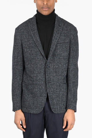 ID District Check Unlined Blazer with Patch Pockets