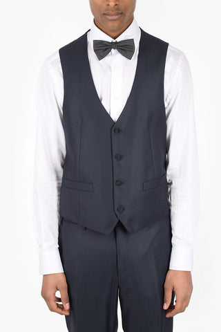 3-Piece Pin Check CERIMONIA ACADEMY Virgin Wool Suit