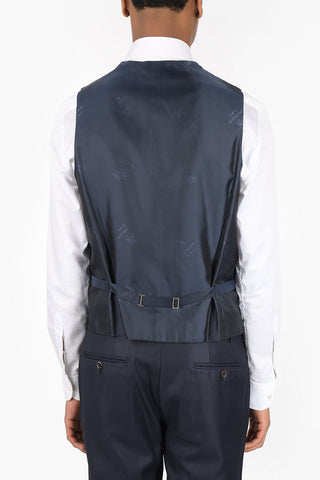 3-Piece Pin Check CERIMONIA ACADEMY Virgin Wool Suit