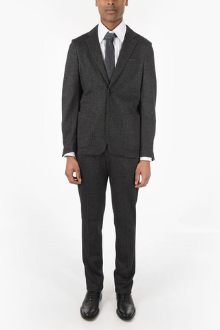 Pinstriped Suit with Patch Pocket