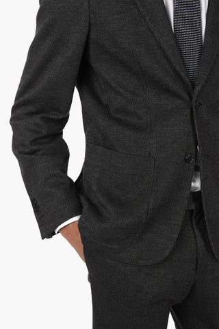 Pinstriped Suit with Patch Pocket