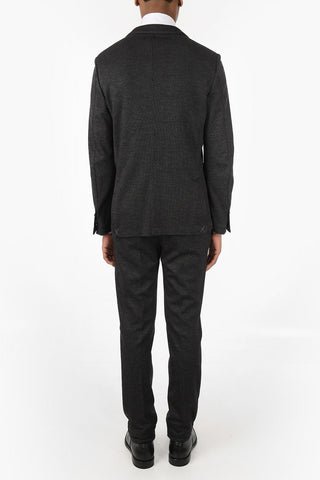 Pinstriped Suit with Patch Pocket