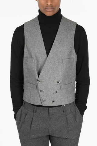 ID Double-breasted Multipocket Virgin Wool Vest