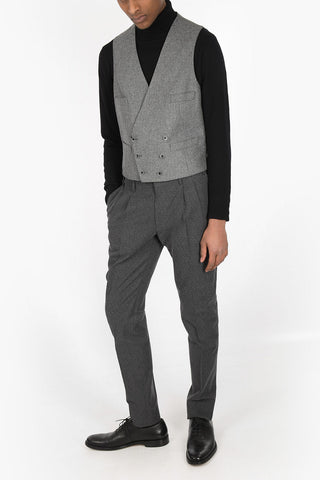 ID Double-breasted Multipocket Virgin Wool Vest