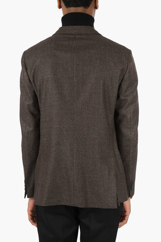 Virgin Wool Mini Checked Single Breasted GATE Blazer