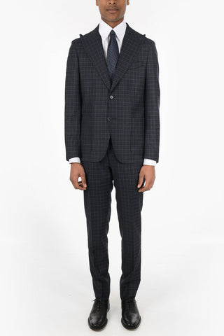 CC COLLECTION District Check REWARD Peak Lapel Suit