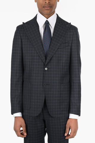 CC COLLECTION District Check REWARD Peak Lapel Suit