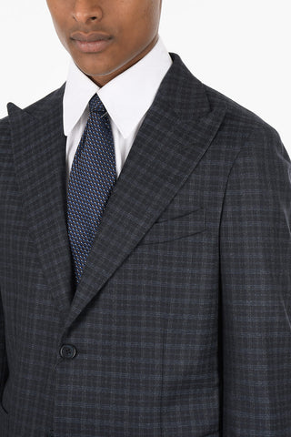 CC COLLECTION District Check REWARD Peak Lapel Suit