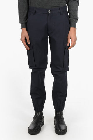 ID Cotton Cargo Pants with Ankle Elastic Bands