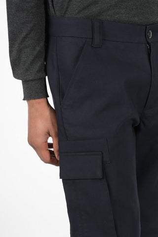 ID Cotton Cargo Pants with Ankle Elastic Bands