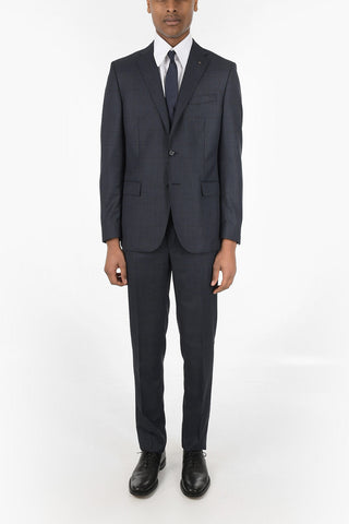 CC COLLECTION Virgin Wool Checked Single Breasted REFINED Suit