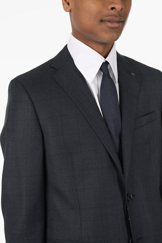 CC COLLECTION Virgin Wool Checked Single Breasted REFINED Suit