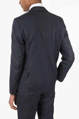 CC COLLECTION Virgin Wool Checked Single Breasted REFINED Suit