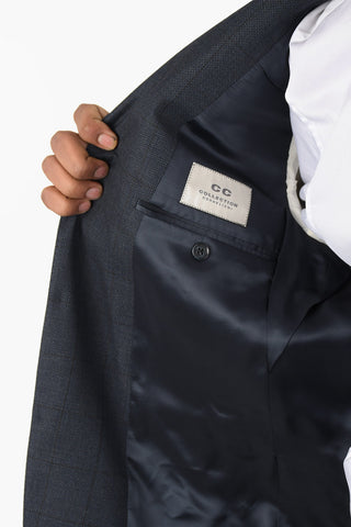 CC COLLECTION Virgin Wool Checked Single Breasted REFINED Suit
