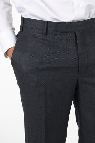 CC COLLECTION Virgin Wool Checked Single Breasted REFINED Suit