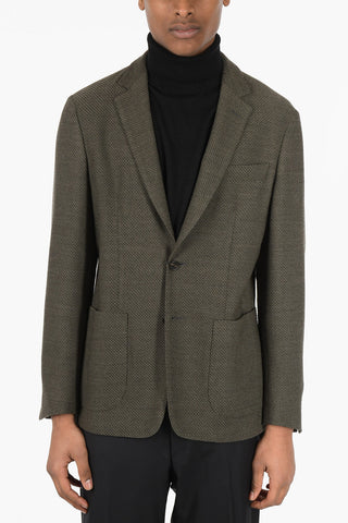 ID 2 Buttons Unlined Blazer with Patch Pockets