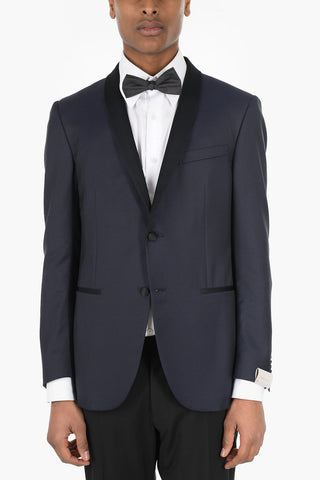 Virgin Wool CERIMONIA ACADEMY Blazer with Shawl Lapel
