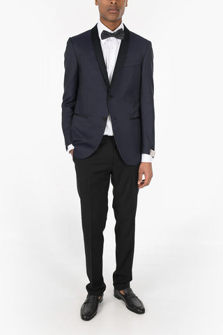 Virgin Wool CERIMONIA ACADEMY Blazer with Shawl Lapel