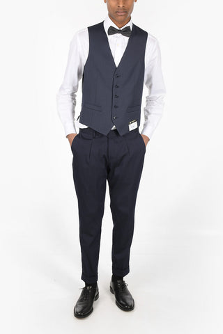 Pinstriped LEADER Virgin Wool Vest