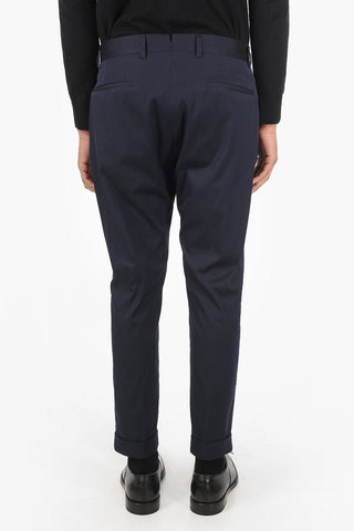 CC COLLECTION pantalone RESET a vita regolare ad orlo con risvolto