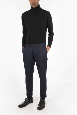 CC COLLECTION pantalone RESET a vita regolare ad orlo con risvolto
